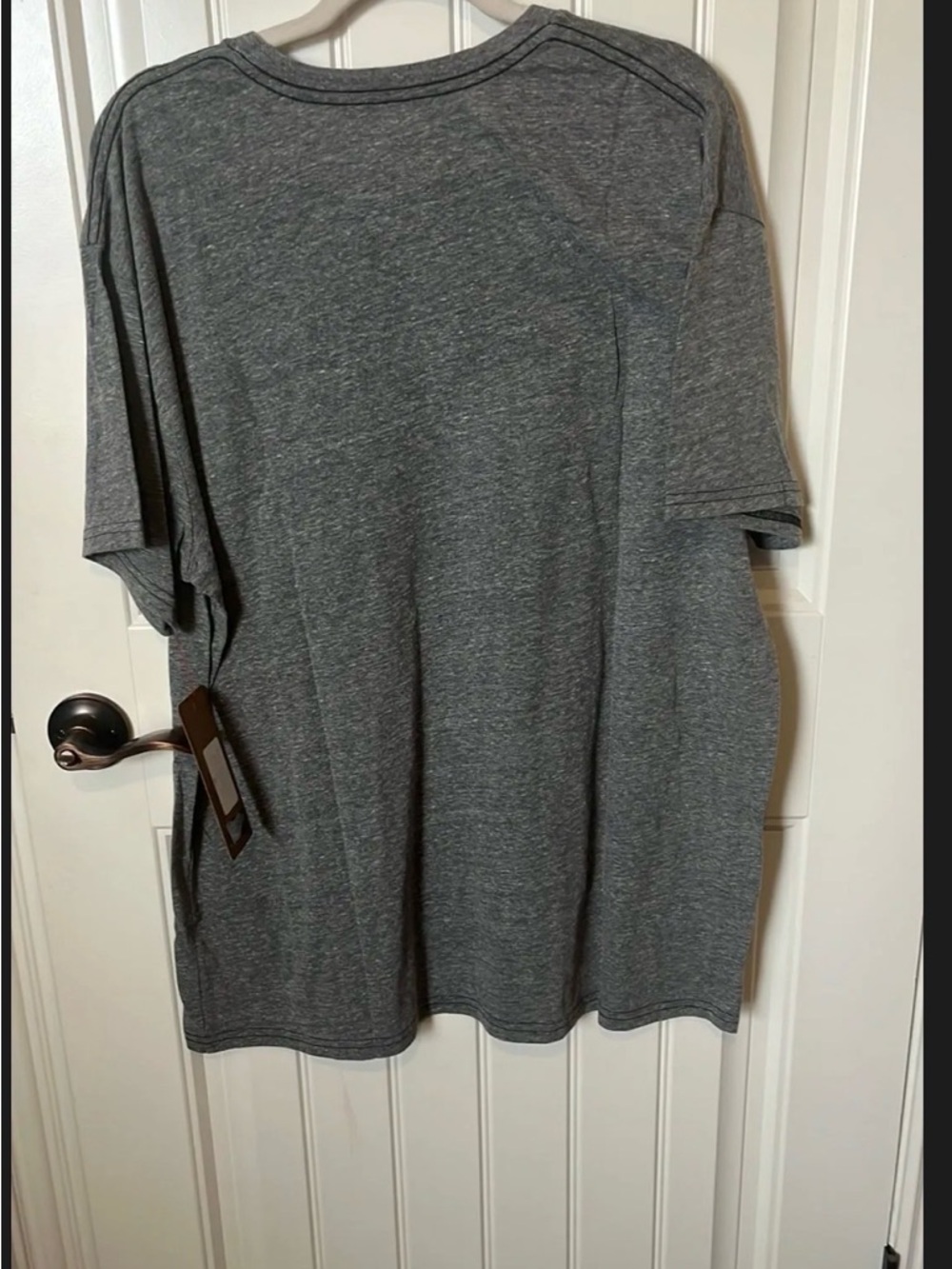 Original Retro Brand Gray NDSU Bison Short Sleeve Tee with Yellow & Green Logo - Picture 3 of 3